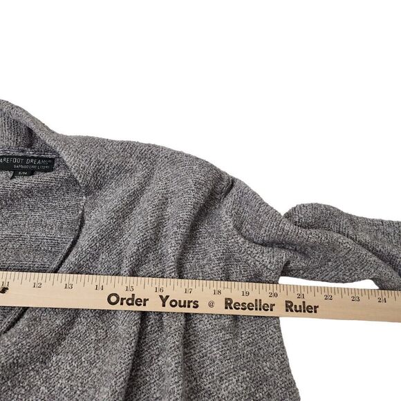 BAREFOOT DREAMS Bamboo Chic Lite Calypso Wrap Cardigan Sweater 436 Gray S/M - Picture 7 of 9